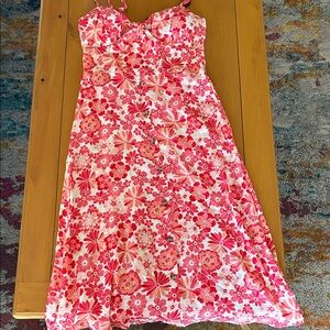 Floral Pink and White Sundress